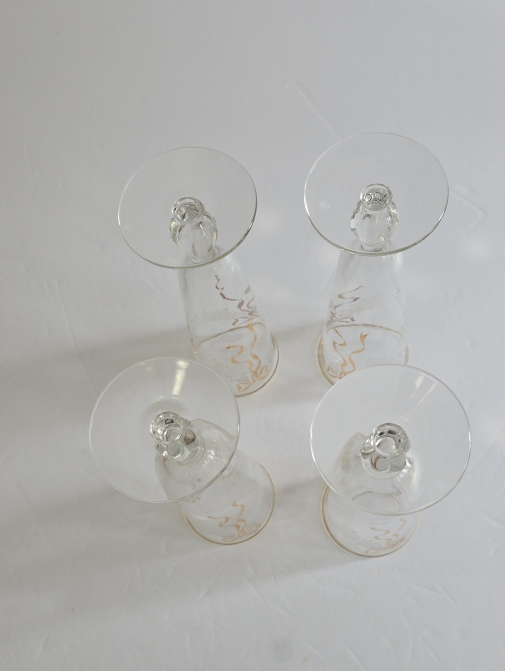 Vintage Libbey Set Of 4 Rose Classic Pilsner Glasses Flutes - Picture 10 of 14